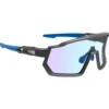Occhiali da sole AZR Pro Race Rx Noire Mate Photochromique Irisé Bleue