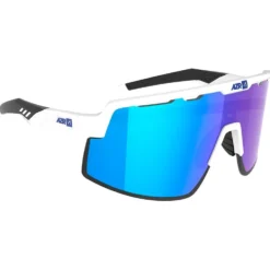 Occhiali da sole AZR Speed Rx Blanche Mate Noir Photochromique Irisé Bleu