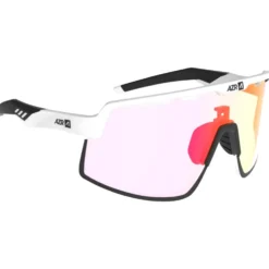 Occhiali da sole AZR Speed Rx Blanche Mate Noir Photochromique Irisé Rouge
