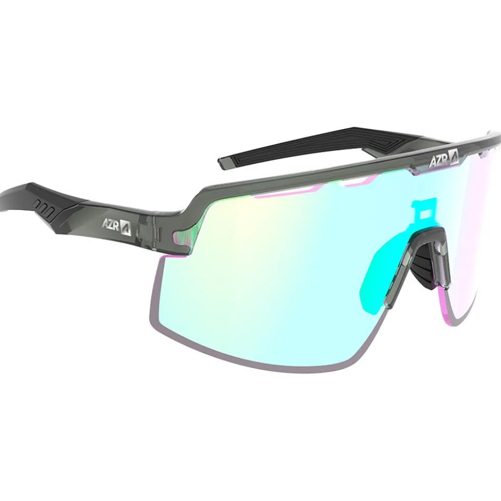 Occhiali da sole AZR Speed Rx Crystale Army Vernie Irisé Vert