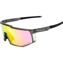 Occhiali da sole Binocle Eyewear Horizon Shiny Grey Pink Mirror Polarized