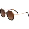 Occhiali da sole Binocle Eyewear Angela Shiny Pink Gold Blue Tortoise Gradient Brown Polarized