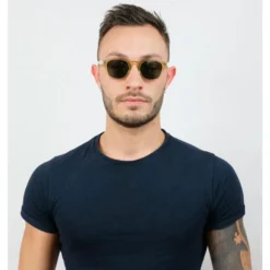 Occhiali da sole Binocle Eyewear James Shiny Champagne Grey Green Polarized