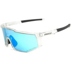 Occhiali da sole Binocle Eyewear Horizon Shiny Translucide Ice Blue Mirror Polarized