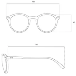 Occhiali da sole Binocle Eyewear Little California Dark Blue Grey Polarized