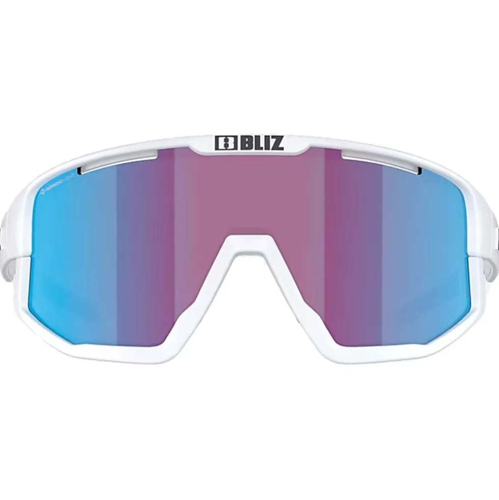 Occhiali da sole Bliz Fusion Matte White Nano Optics Nordic Light Begonia Violet Blue Multi