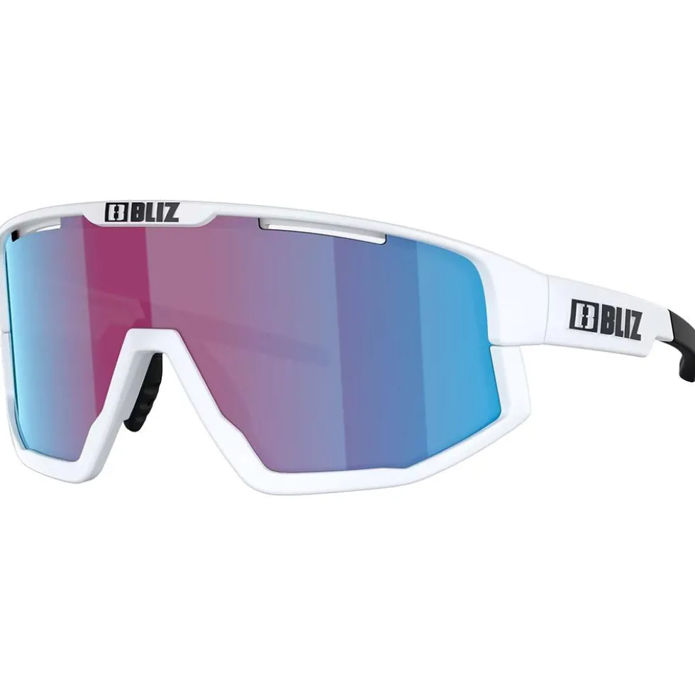 Occhiali da sole Bliz Fusion Matte White Nano Optics Nordic Light Begonia Violet Blue Multi
