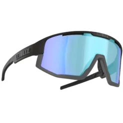 Occhiali da sole Bliz Fusion Nano Optics Nordic Light Matt Black Coral Orange Blue Mirror