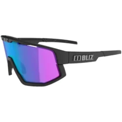 Occhiali da sole Bliz Fusion Nano Optics Nordic Light Matt Black Begonia Violet Blue Mirror