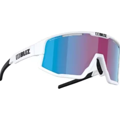 Occhiali da sole Bliz Fusion Small Matte White Nano Optics Nordic Light Begonia Violet Blue Multi