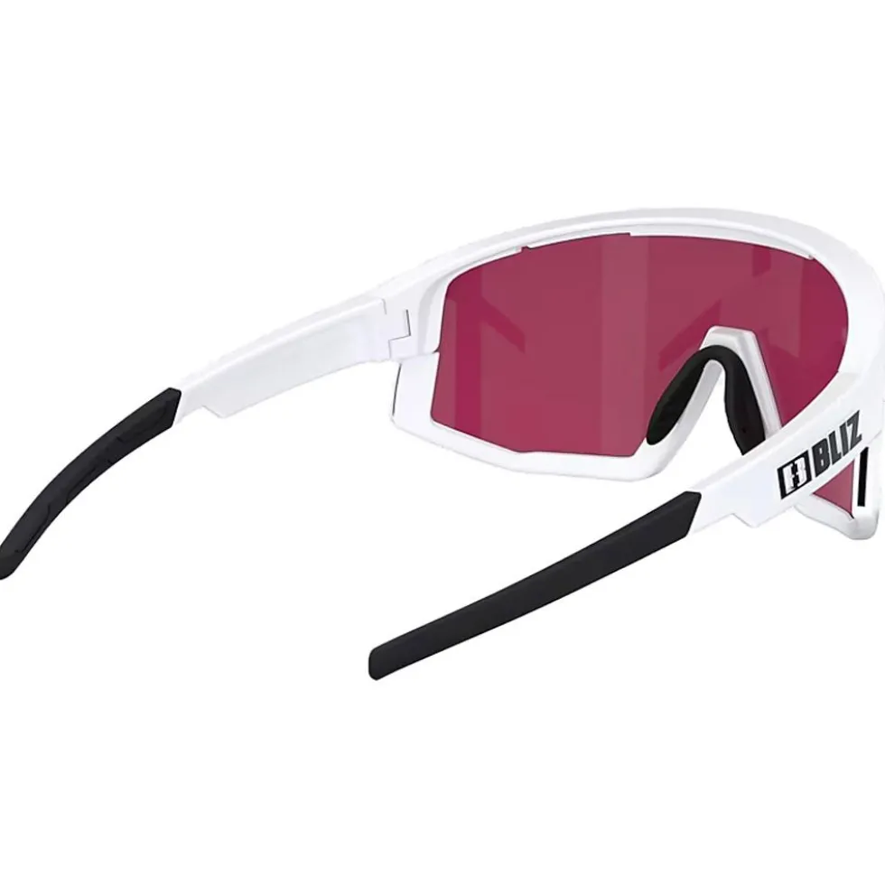 Occhiali da sole Bliz Fusion Small Matte White Nano Optics Nordic Light Begonia Violet Blue Multi