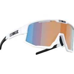 Occhiali da sole Bliz Fusion Small Matte White Nano Optics Nordic Light Coral Orange Blue Multi