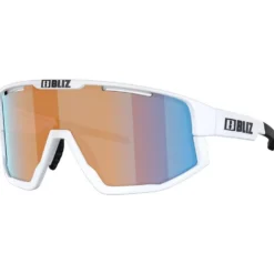 Occhiali da sole Bliz Fusion Small Matte White Nano Optics Nordic Light Coral Orange Blue Multi
