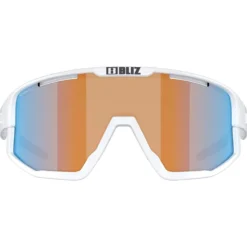 Occhiali da sole Bliz Fusion Small Matte White Nano Optics Nordic Light Coral Orange Blue Multi