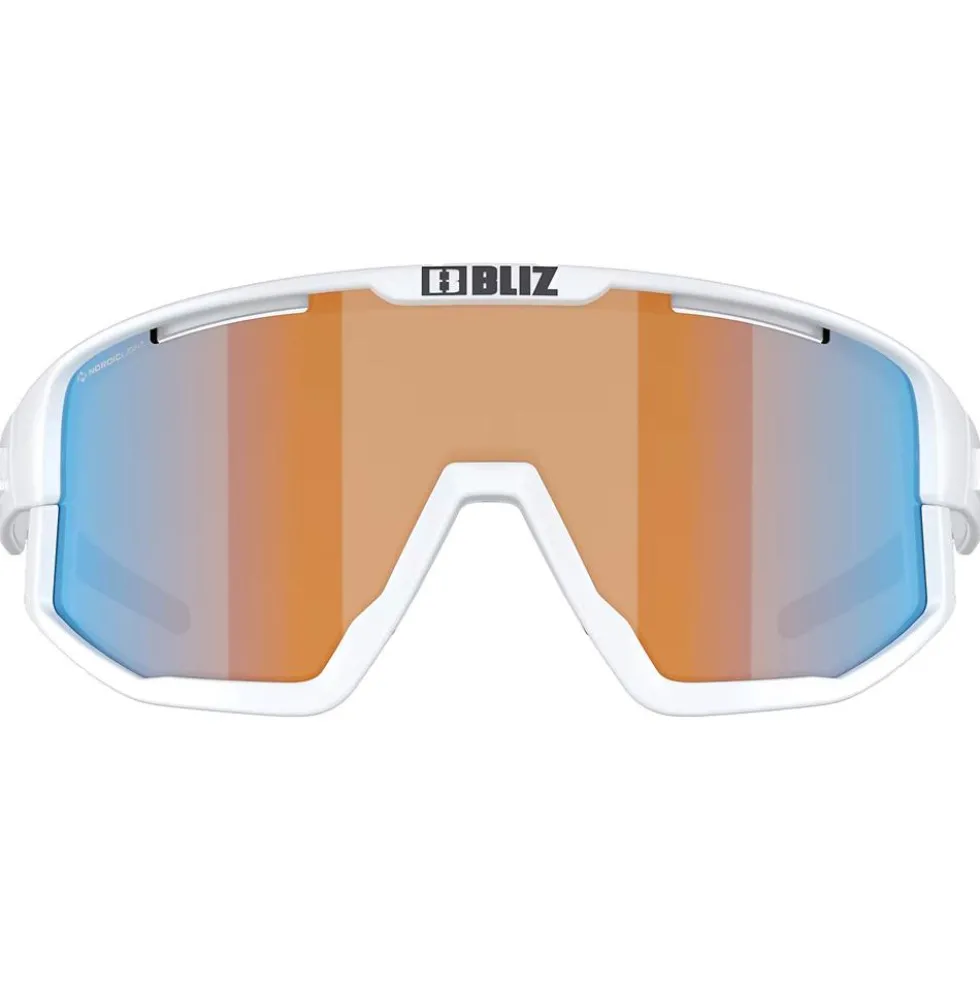 Occhiali da sole Bliz Fusion Small Matte White Nano Optics Nordic Light Coral Orange Blue Multi