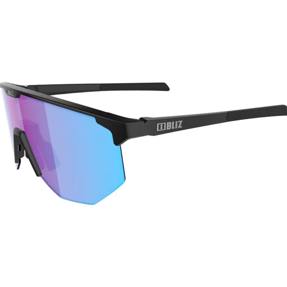 Occhiali da sole Bliz Hero Matte Black Nano Optics Nordic Light Begonia Violet Blue Mirror