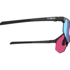Occhiali da sole Bliz Hero Matte Black Nano Optics Nordic Light Begonia Violet Blue Mirror