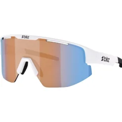 Occhiali da sole Bliz Matrix Matt White Nano Optics Nordic Orange Blue Mirror
