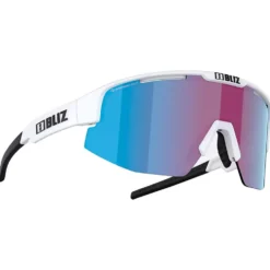 Occhiali da sole Bliz Matrix Small Matte White Nano Optics Nordic Light Begonia Violet Blue Multi
