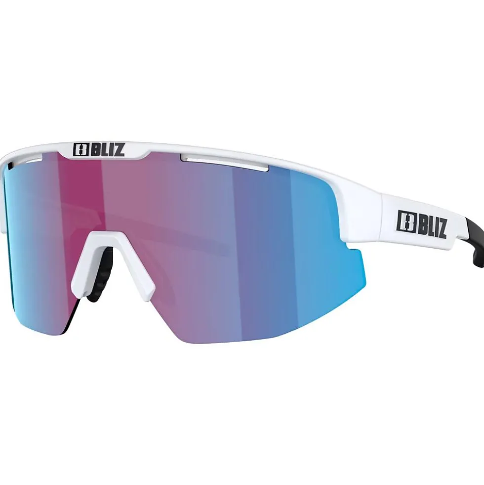 Occhiali da sole Bliz Matrix Small Matte White Nano Optics Nordic Light Begonia Violet Blue Multi
