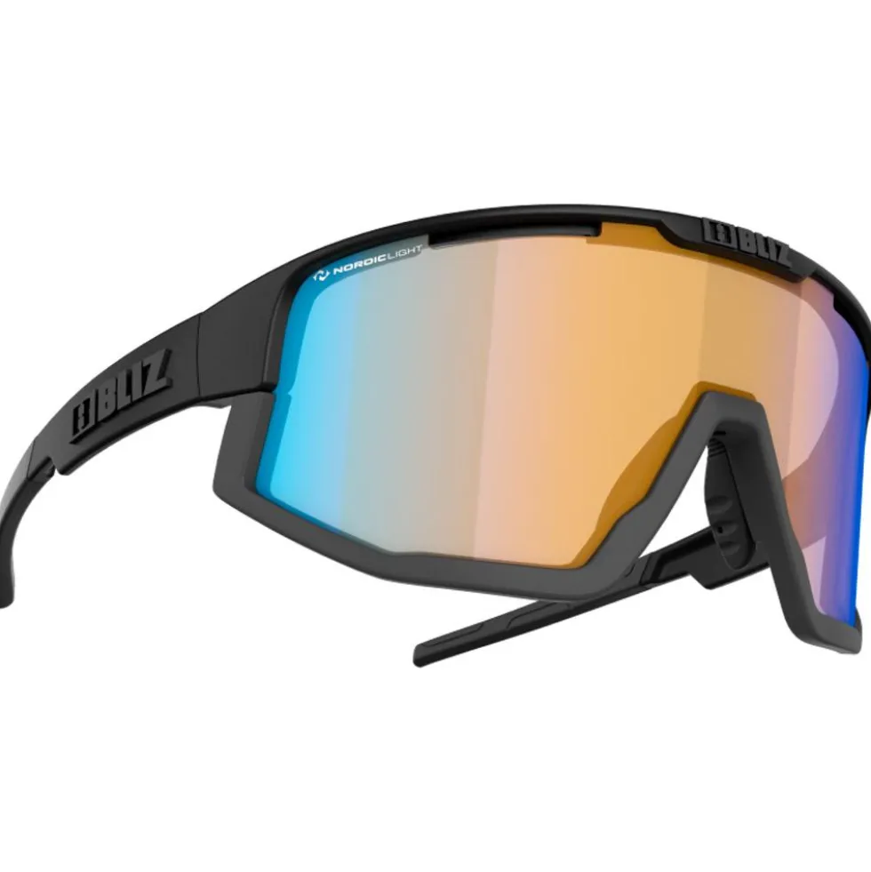 Occhiali da sole Bliz Vision Matt Black Grey Nano Optics Nordic Light Coral Orange Blue Mirror
