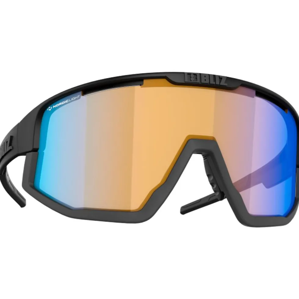 Occhiali da sole Bliz Vision Matt Black Grey Nano Optics Nordic Light Coral Orange Blue Mirror