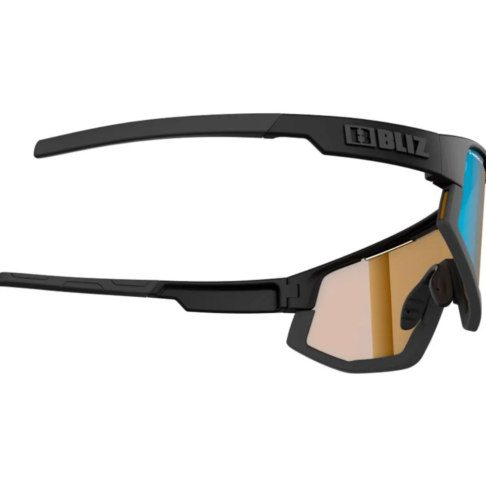 Occhiali da sole Bliz Vision Matt Black Grey Nano Optics Nordic Light Coral Orange Blue Mirror