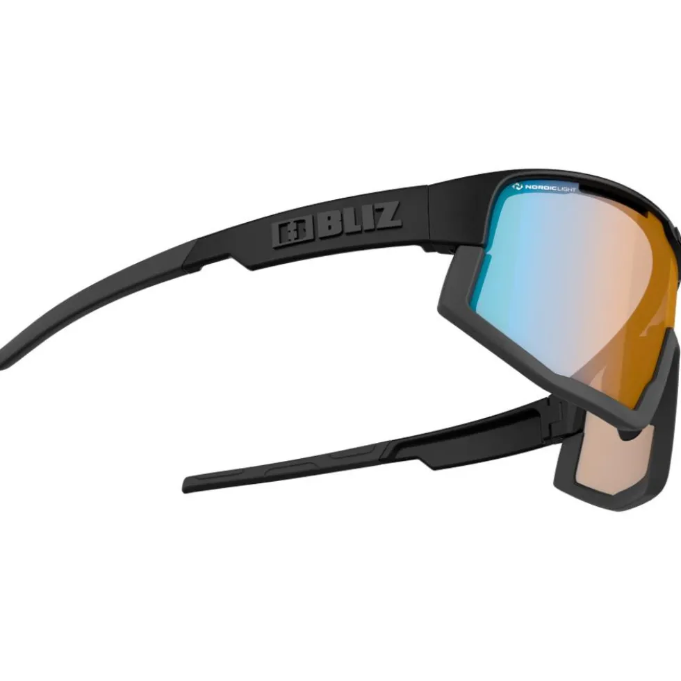 Occhiali da sole Bliz Vision Matt Black Grey Nano Optics Nordic Light Coral Orange Blue Mirror