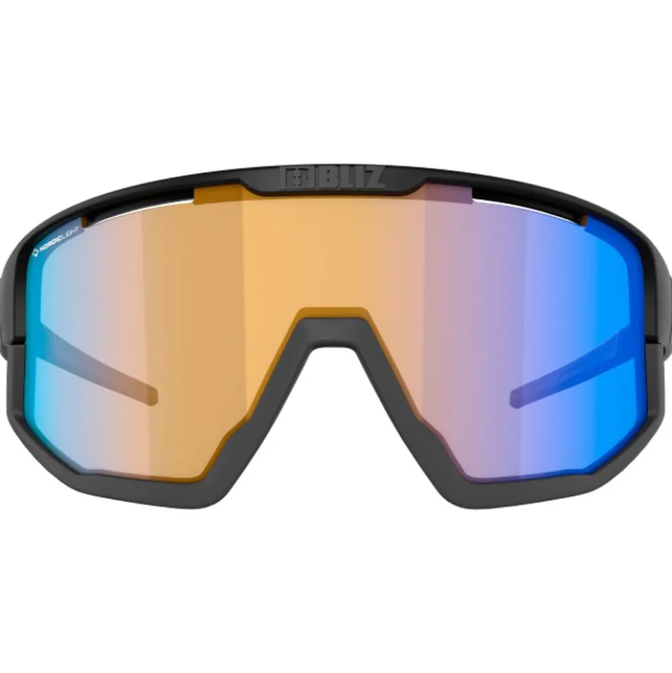 Occhiali da sole Bliz Vision Matt Black Grey Nano Optics Nordic Light Coral Orange Blue Mirror