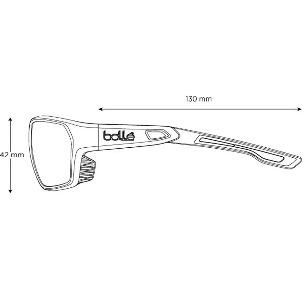 Occhiali da sole Bollé Airfin Grey Matte Acid Sky Blue Polarized