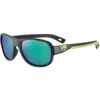 Occhiali da sole Cebe Zac Matt Black Lime Zone Blue Light Grey Cat.3 Green