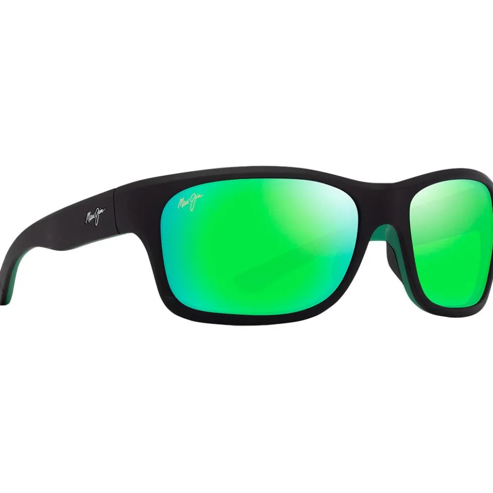 Occhiali da sole Maui Jim Ano Nui Matte Black Green MauiGreen Mineral Superthin
