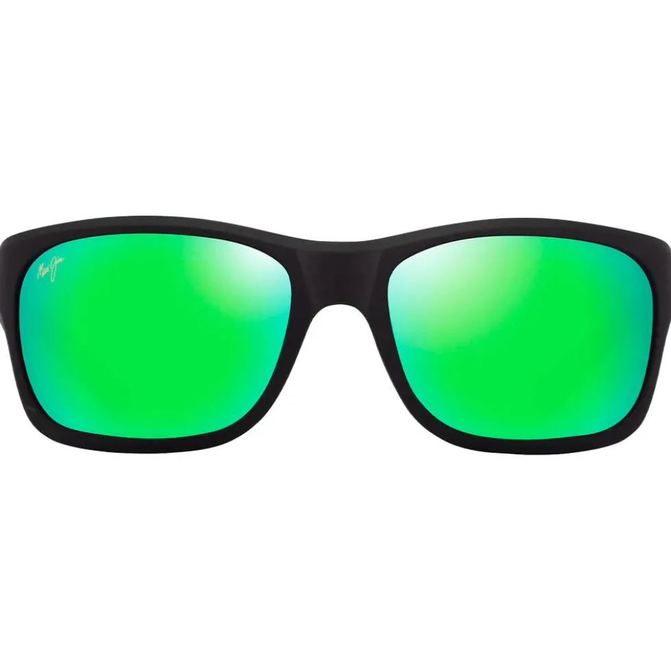Occhiali da sole Maui Jim Ano Nui Matte Black Green MauiGreen Mineral Superthin