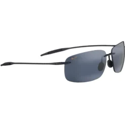 Occhiali da sole Maui Jim Breakwall Noir Brillant Gris Neutre Polycarbonate Bidegrade