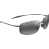Occhiali da sole Maui Jim Breakwall Shiny Transparent Light Grey Neutral Grey MauiPure