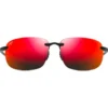 Occhiali da sole Maui Jim Ho'okipa Xlarge Noir Mat Hawaii Lava MauiPure