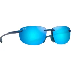 Occhiali da sole Maui Jim Hookipa Ultra Asian Fit Metal Matte Blue Blue Hawaii MauiUltra