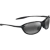 Occhiali da sole Maui Jim Hookipa Ultra R Shiny Black Neutral Grey MauiUltra