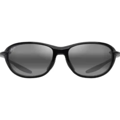 Occhiali da sole Maui Jim Hookipa Ultra R Shiny Black Neutral Grey MauiUltra