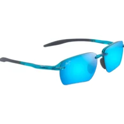 Occhiali da sole Maui Jim Hookipa Ultra G Asian Fit Shiny Transparent Blue Blue Hawaii MauiUltra