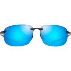 Occhiali da sole Maui Jim Ho'okipa Xlarge Gris Translucide Blue Hawaii MauiPure