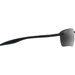 Occhiali da sole Maui Jim Hookipa Ultra G Shiny Black Neutral Grey MauiUltra