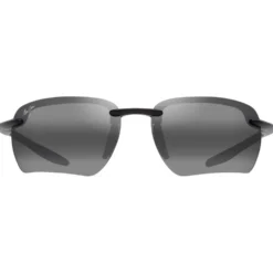 Occhiali da sole Maui Jim Hookipa Ultra G Shiny Black Neutral Grey MauiUltra