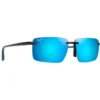 Occhiali da sole Maui Jim Laulima Gris Foncé Transparent Blue Hawaii MauiPure