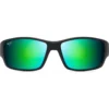 Occhiali da sole Maui Jim Local Kine Soft Black Maui Green Minéral Superthin