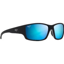 Occhiali da sole Maui Jim Local Kine Soft Black Bleu Hawaï Minéral Superthin