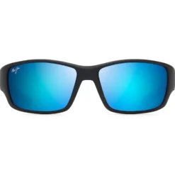 Occhiali da sole Maui Jim Local Kine Soft Black Bleu Hawaï Minéral Superthin