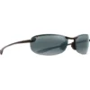 Occhiali da sole Maui Jim Makaha Noir Brillant Gris Neutre Polycarbonate Bidegrade