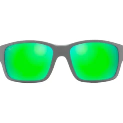 Occhiali da sole Maui Jim Mangroves Mat Foncé Gris Clair MauiGreen Mineral Superthin
