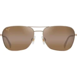Occhiali da sole Maui Jim Naauao Doré Clair Brillant Rouge Marron Bronze HCL MauiPure
